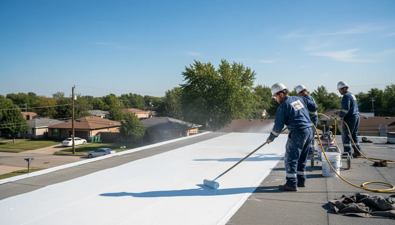 Commercial roof coating in Hills, MN near me